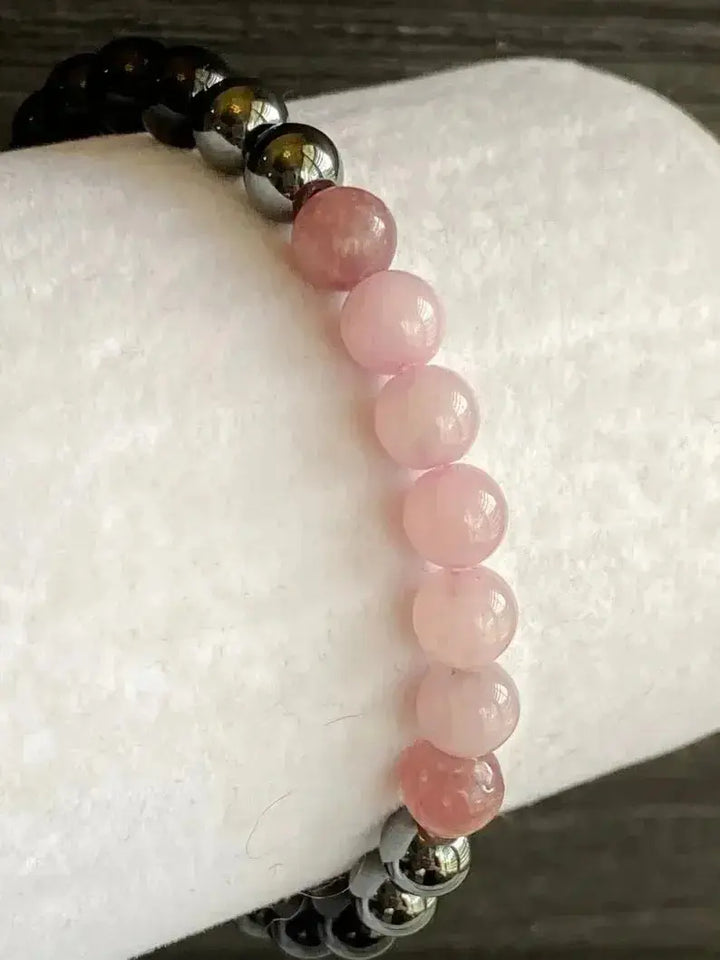 Empath Protection Bracelet with Natural Stones for Grounding and Calm-Bracelets-Ali-Mixed Beads-6.5"-Crystal Destiny