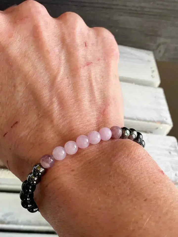 Empath Protection Bracelet with Natural Stones for Grounding and Calm-Bracelets-Ali-Mixed Beads-6.5"-Crystal Destiny