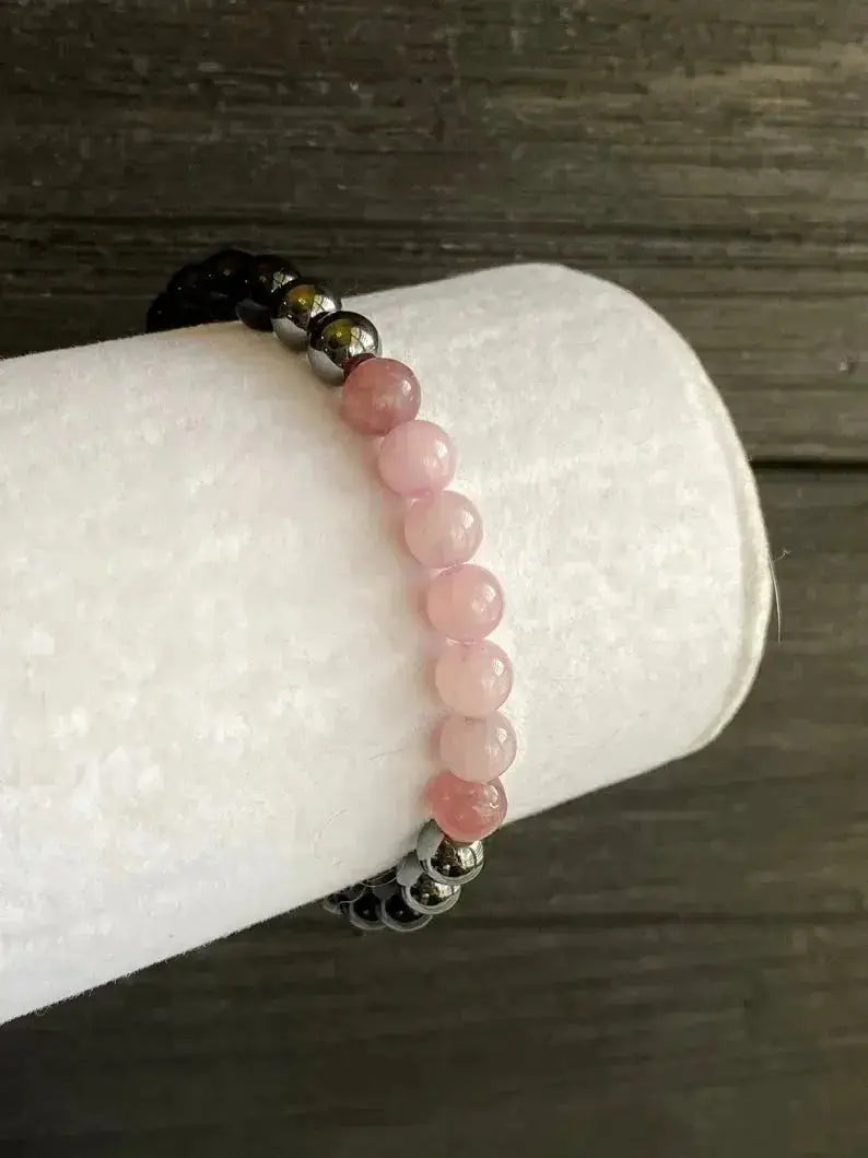 Empath Protection Bracelet with Natural Stones for Grounding and Calm-Bracelets-Ali-Mixed Beads-6.5"-Crystal Destiny