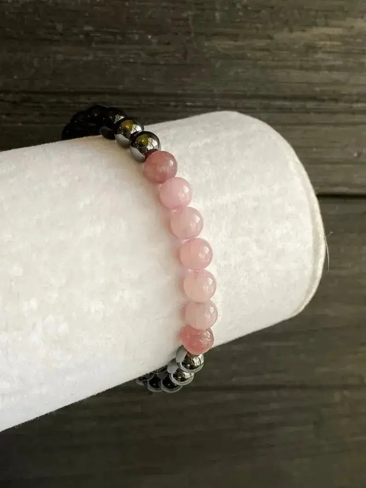 Empath Protection Bracelet with Natural Stones for Grounding and Calm-Bracelets-Ali-Mixed Beads-6.5"-Crystal Destiny