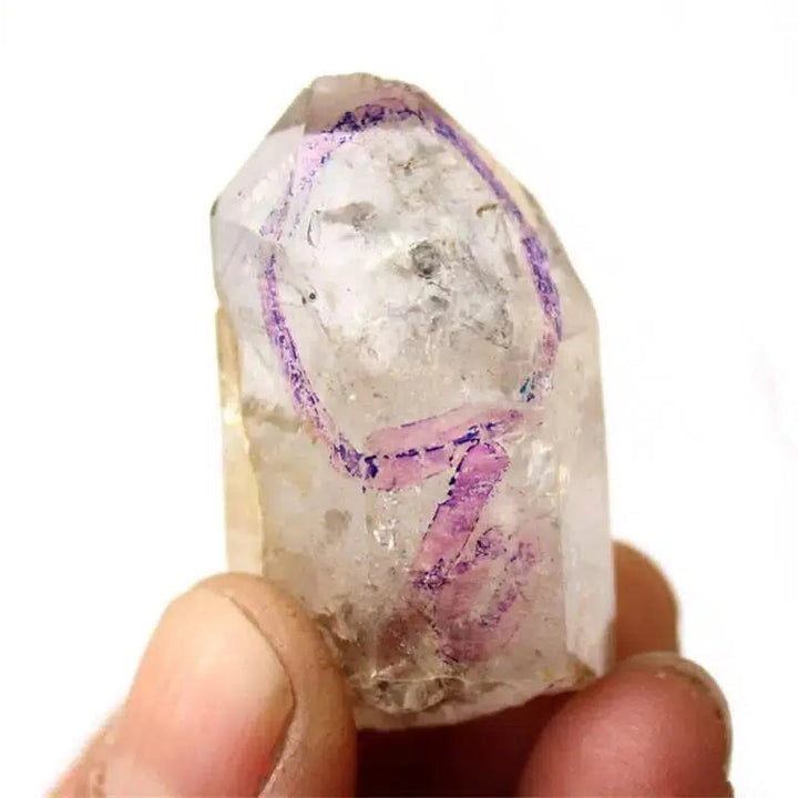 Enhydro Quartz Point With Moving Water Bubbles