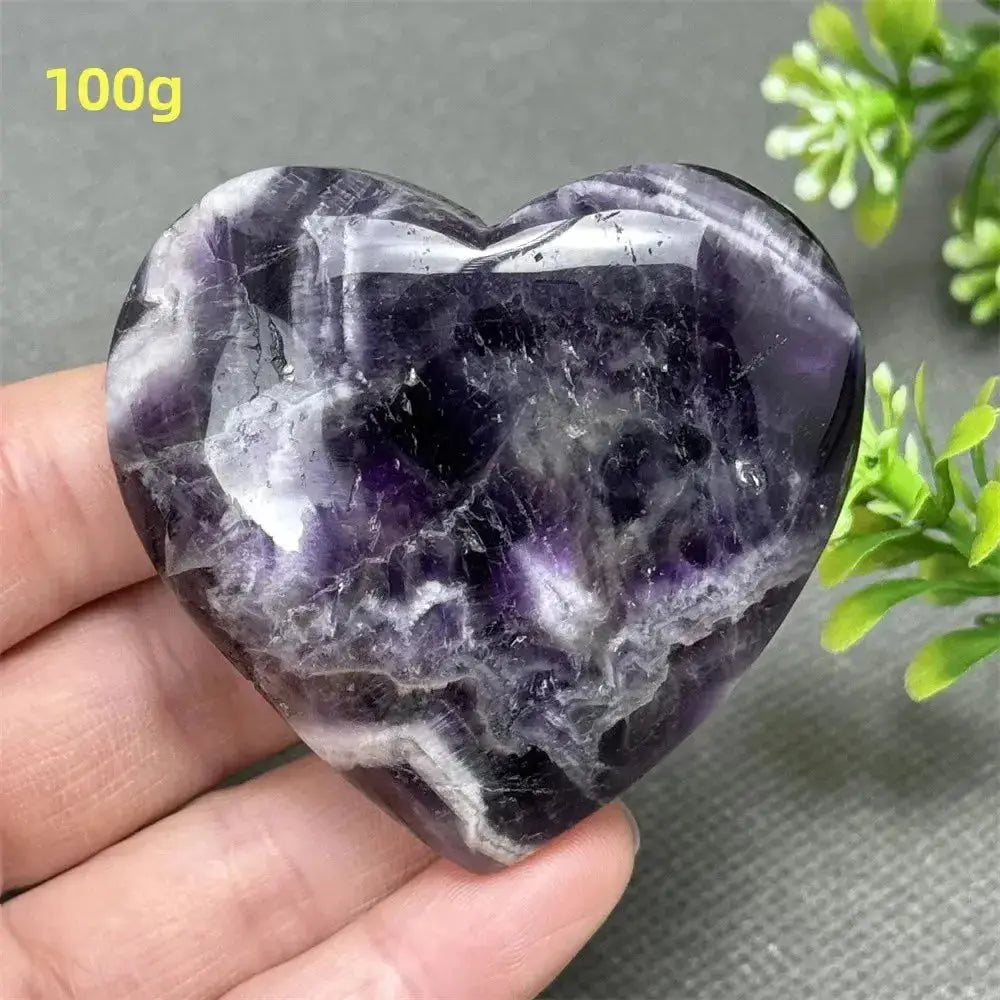 Fantasy Amethyst Love Heart - Amethyst Heart Love Symbol-Hearts-Ali-Fantasy Amethyst-100g-Crystal Destiny