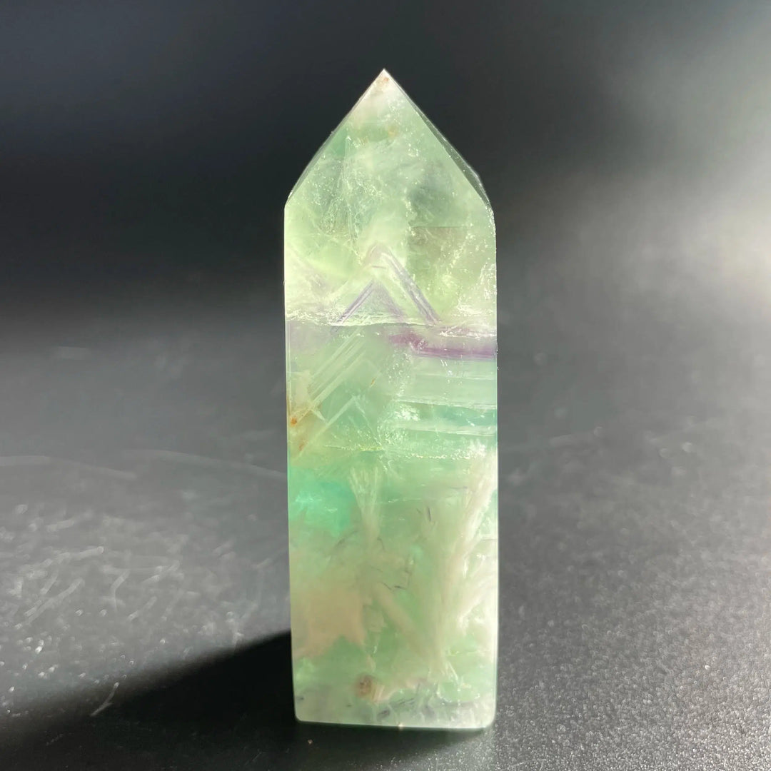 Feather Fluorite Obelisk Tower