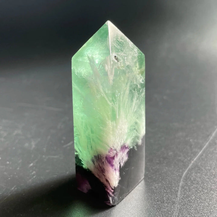 Feather Fluorite Obelisk Tower