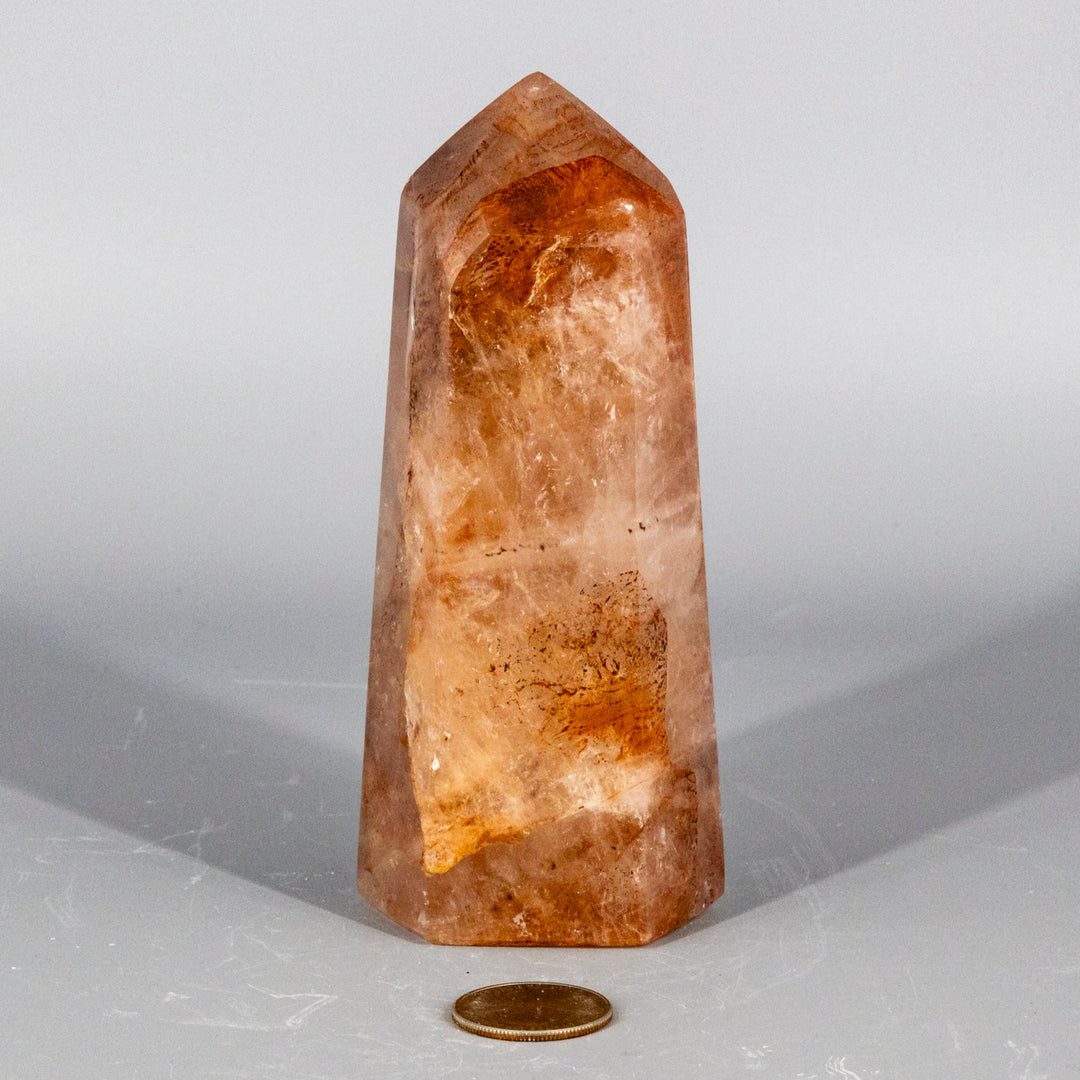 Ferruginous "Fire" Quartz Tower-Towers-Crystal Destiny-Ferruginous "Fire" Quartz-552g - 5.5"H x 2.25"w x 2.25"D-Crystal Destiny