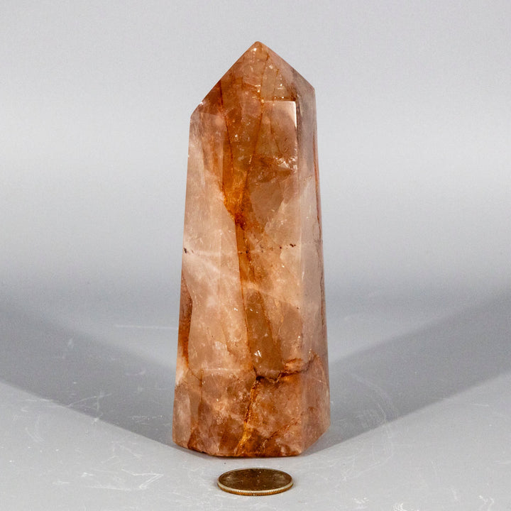 Ferruginous "Fire" Quartz Tower-Towers-Crystal Destiny-Ferruginous "Fire" Quartz-552g - 5.5"H x 2.25"w x 2.25"D-Crystal Destiny