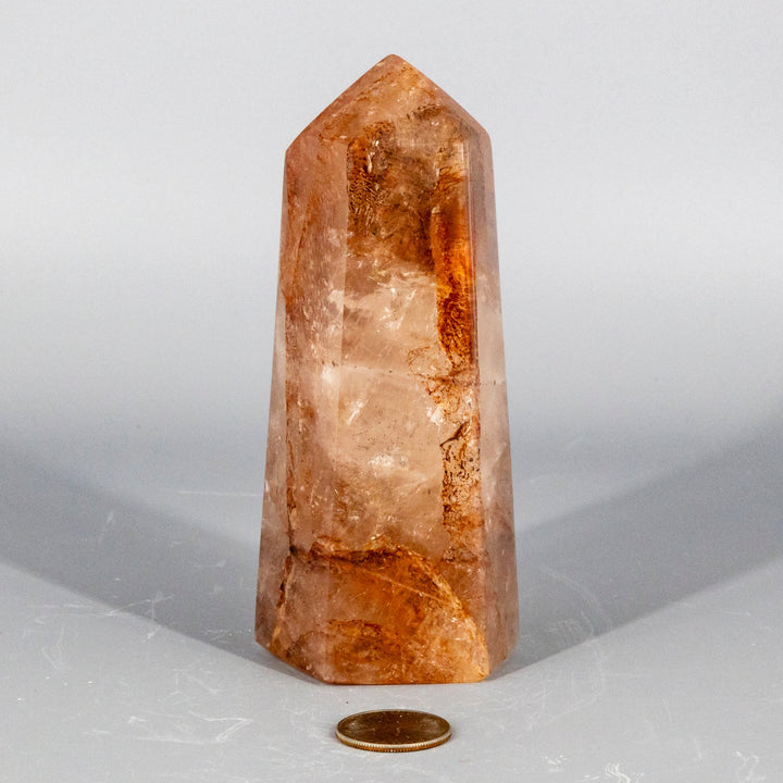 Ferruginous "Fire" Quartz Tower-Towers-Crystal Destiny-Ferruginous "Fire" Quartz-552g - 5.5"H x 2.25"w x 2.25"D-Crystal Destiny