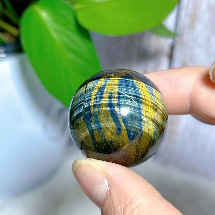 Flashy Blue Tiger Eye Sphere