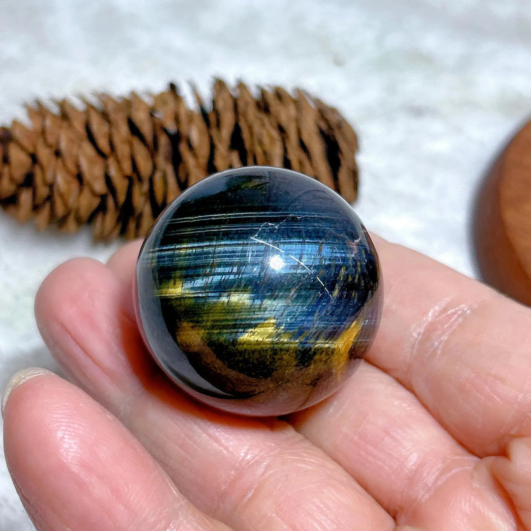 Flashy Blue Tiger Eye Sphere