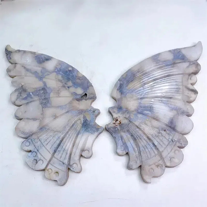 Flower Agate Butterfly Crystal Wings