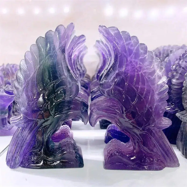 Fluorite Eagle Carving