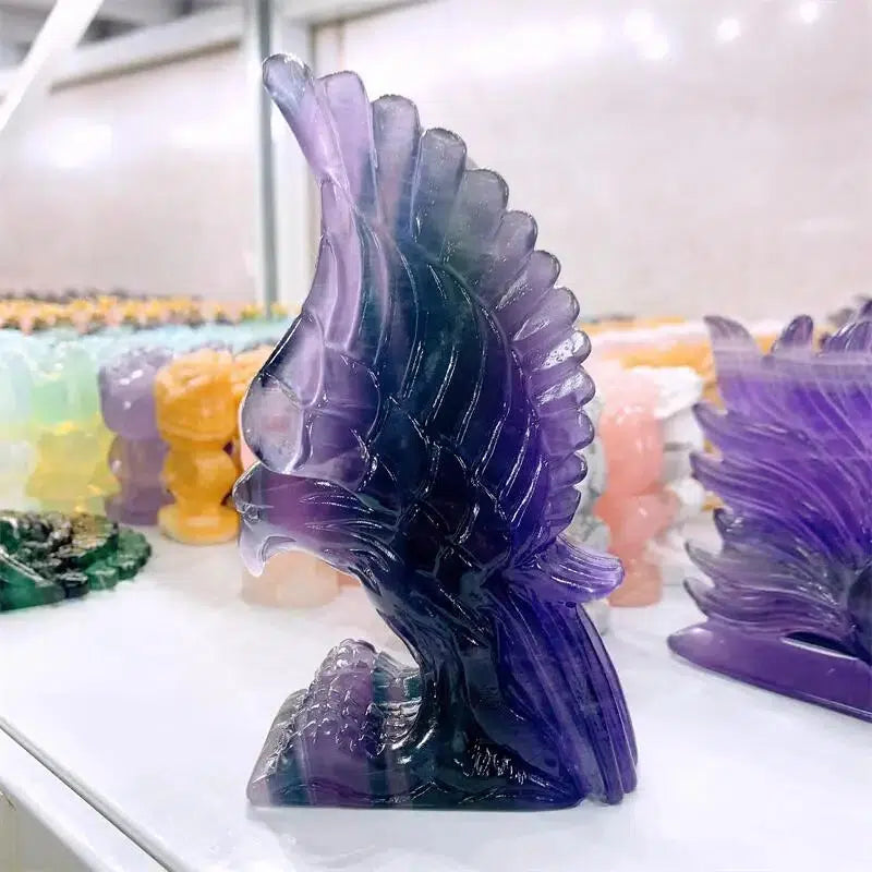 Fluorite Eagle Carving