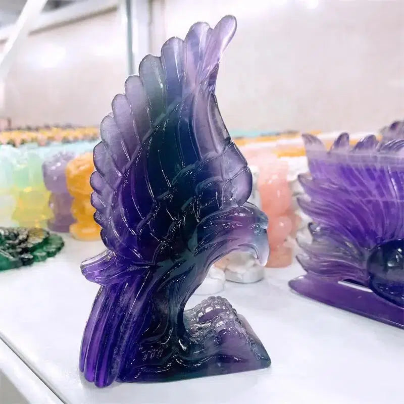 Fluorite Eagle Carving