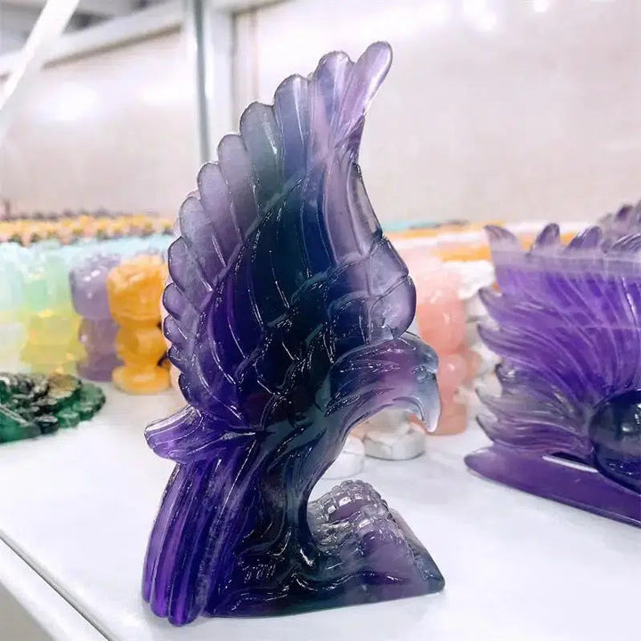 Fluorite Eagle Carving