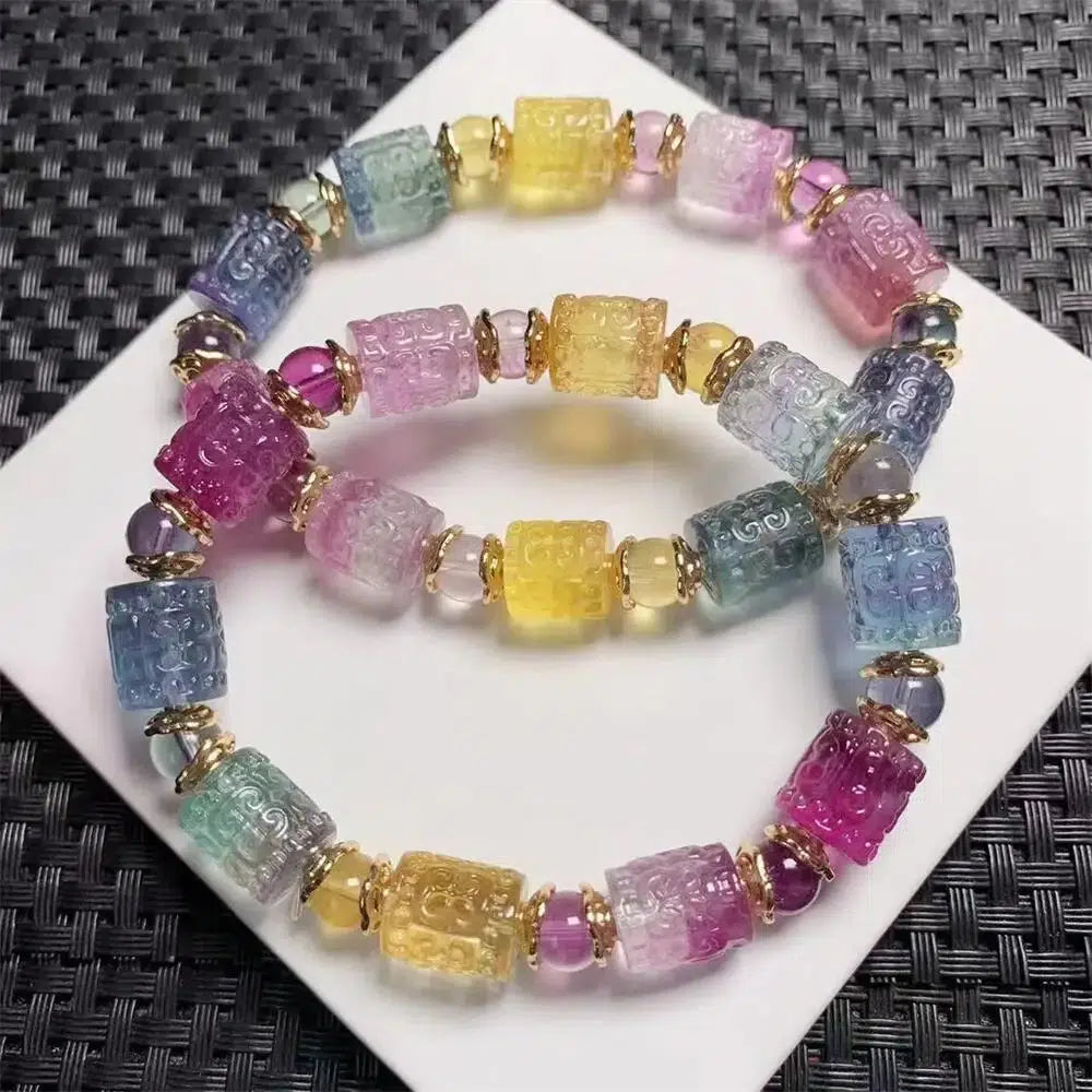 Fluorite Pastels Beaded Bracelet