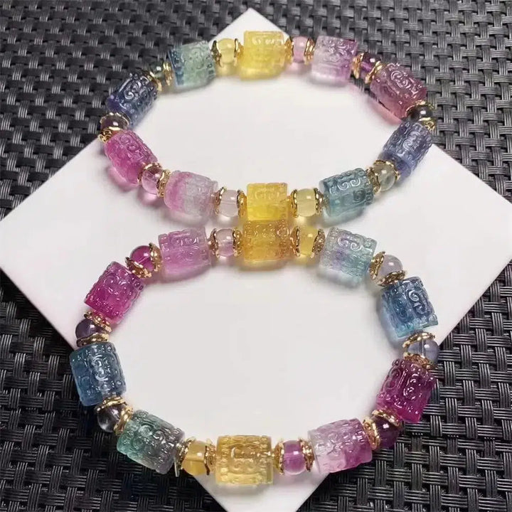 Fluorite Pastels Beaded Bracelet