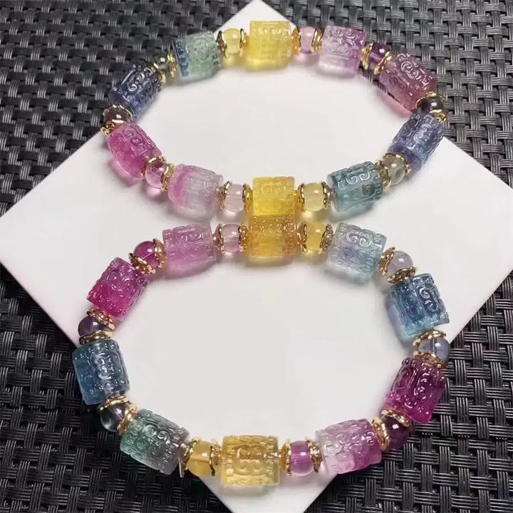 Fluorite Pastels Beaded Bracelet