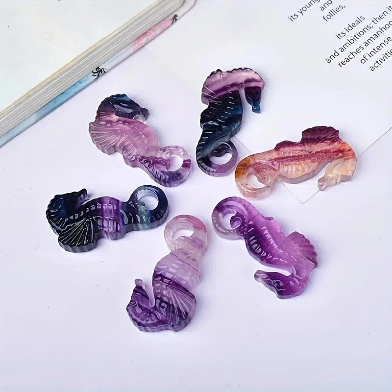 Fluorite Seahorse Carving