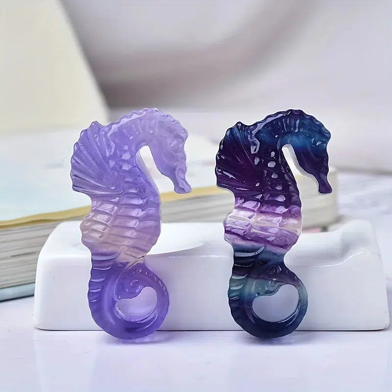 Fluorite Seahorse Carving