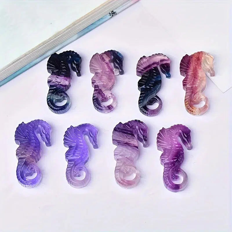 Fluorite Seahorse Carving