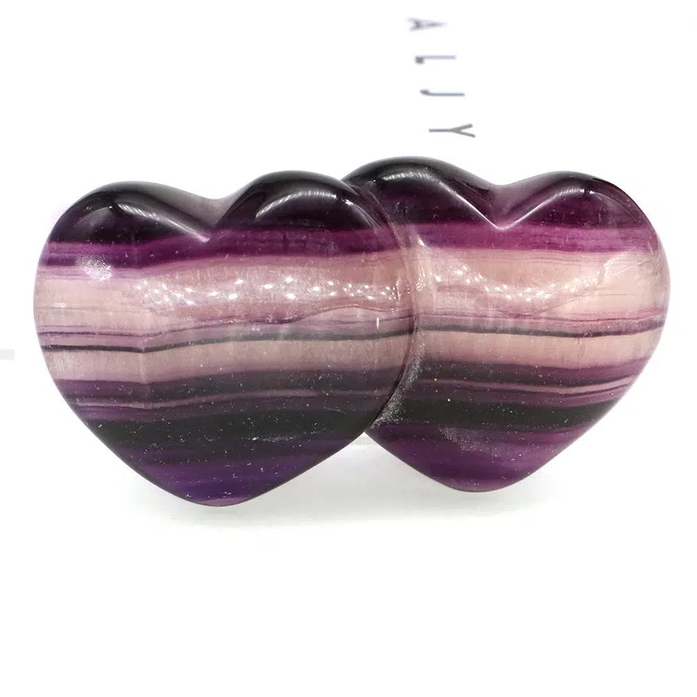 Fluorite Twin Hearts