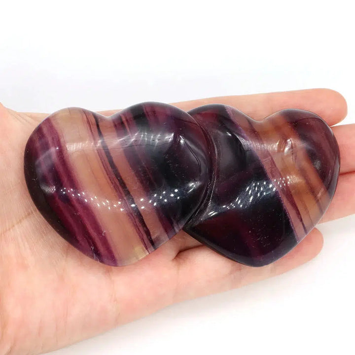 Fluorite Twin Hearts