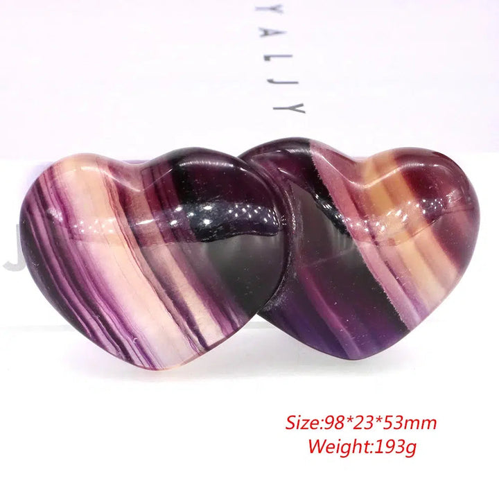 Fluorite Twin Hearts