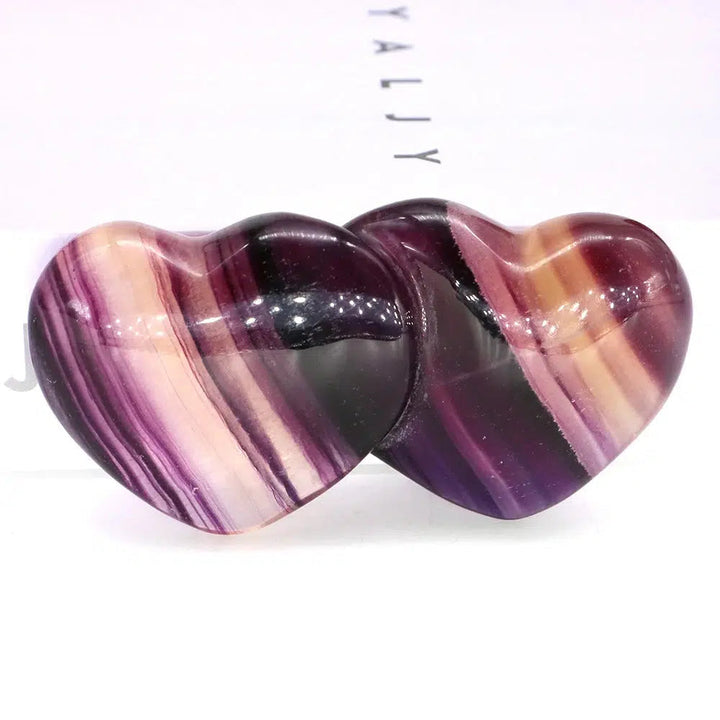 Fluorite Twin Hearts