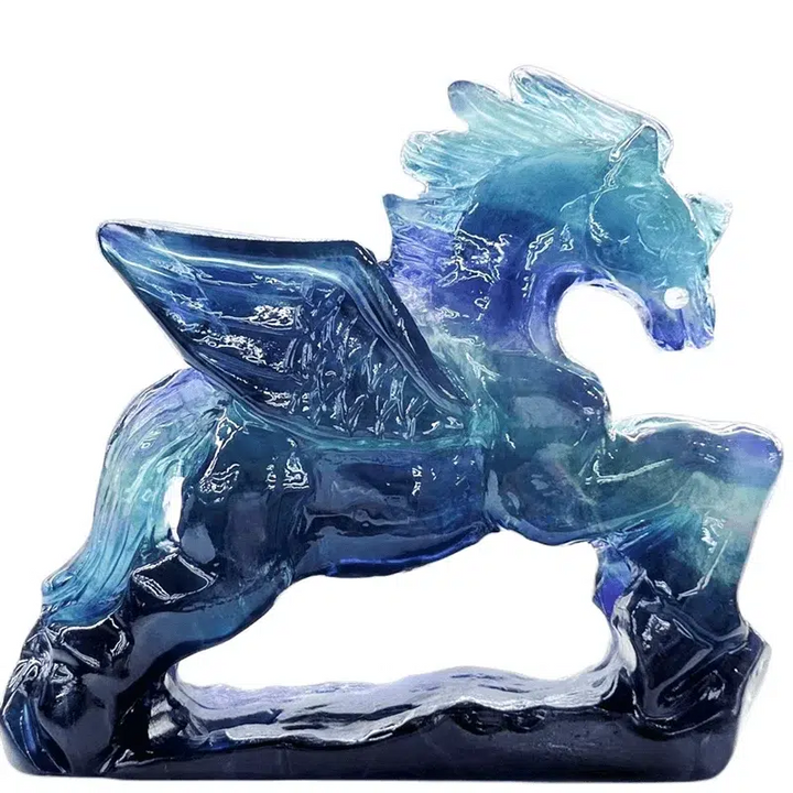 Fluorite Unicorn Crystal Carving