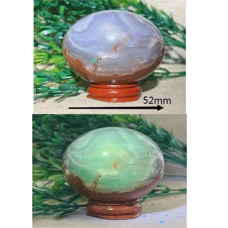 Football Agate Sphere UV Reactive