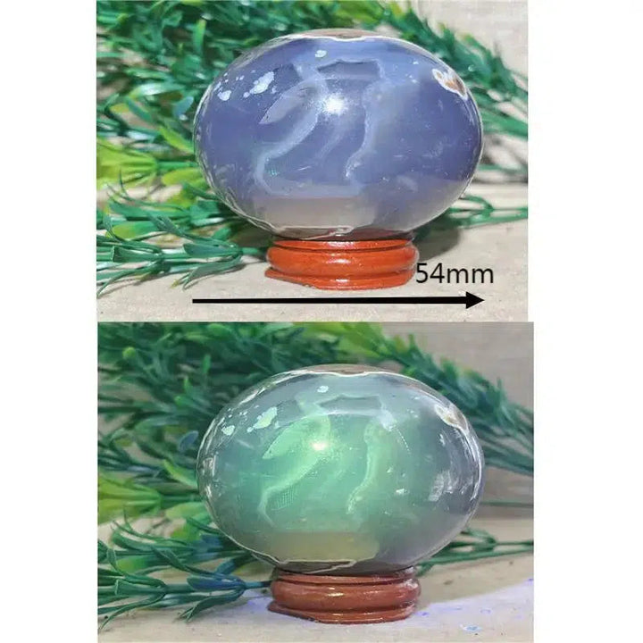 Football Agate Sphere UV Reactive