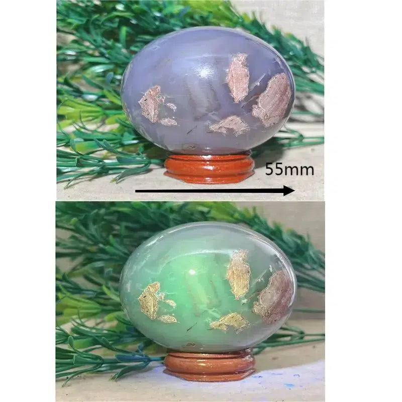 Football Agate Sphere UV Reactive