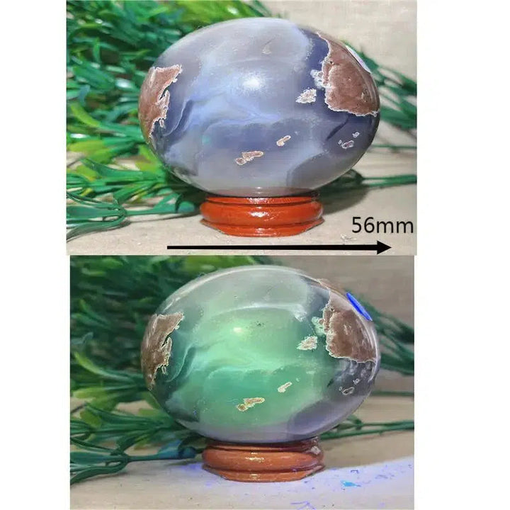 Football Agate Sphere UV Reactive