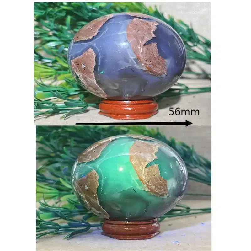 Football Agate Sphere UV Reactive