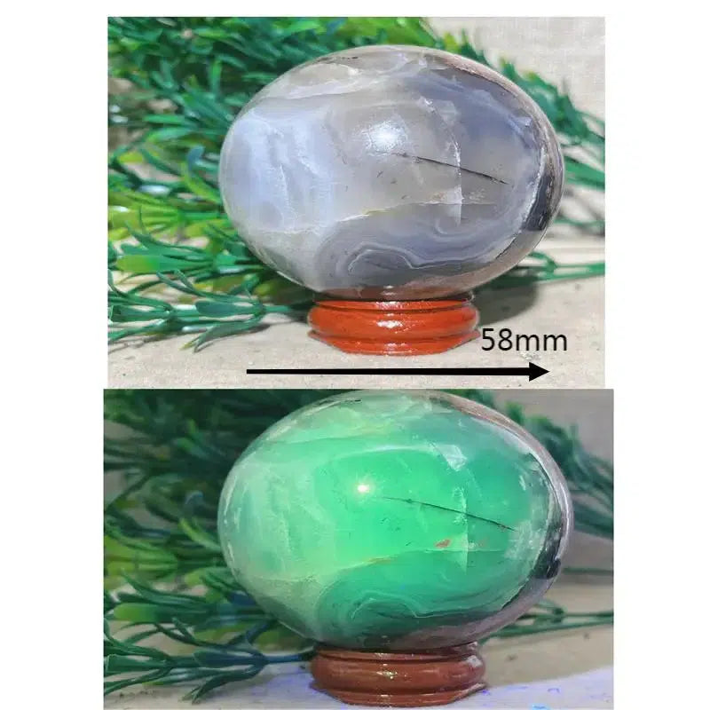 Football Agate Sphere UV Reactive