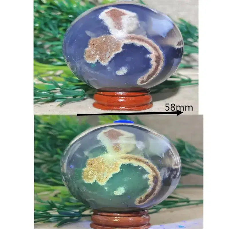 Football Agate Sphere UV Reactive