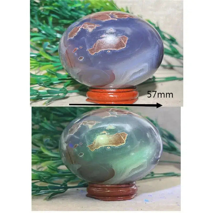 Football Agate Sphere UV Reactive