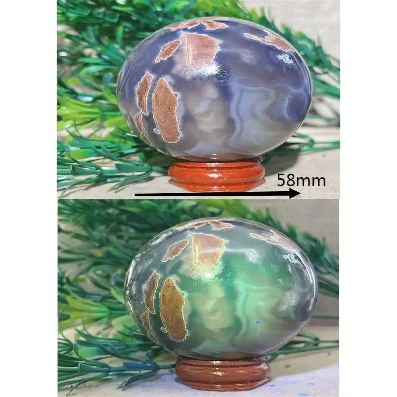 Football Agate Sphere UV Reactive