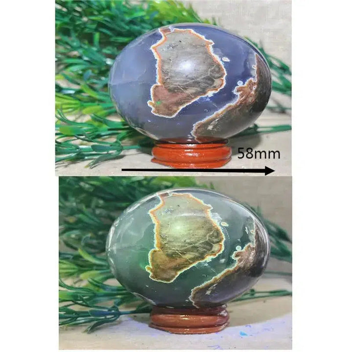 Football Agate Sphere UV Reactive