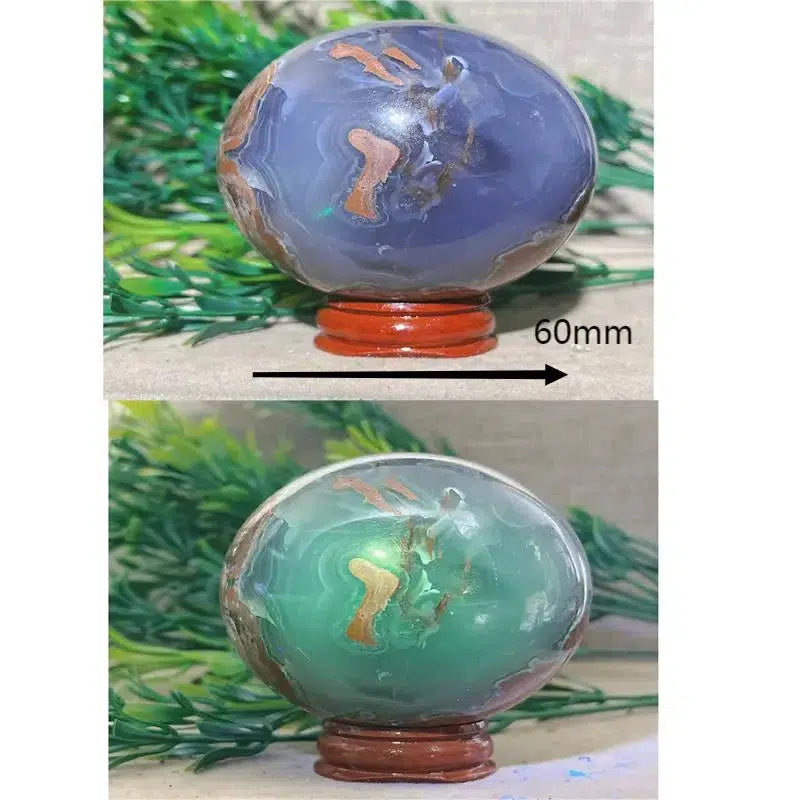 Football Agate Sphere UV Reactive