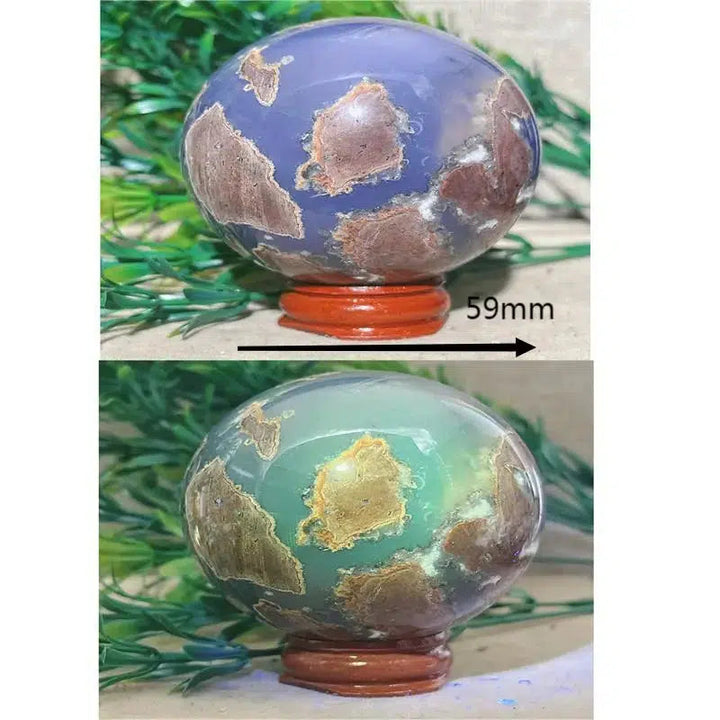 Football Agate Sphere UV Reactive