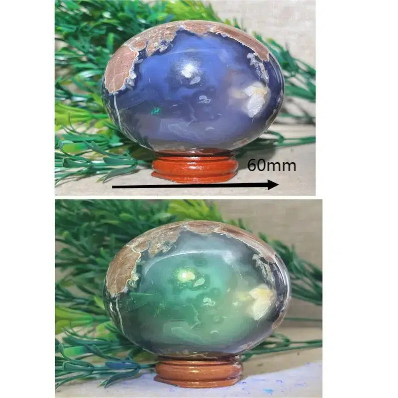 Football Agate Sphere UV Reactive