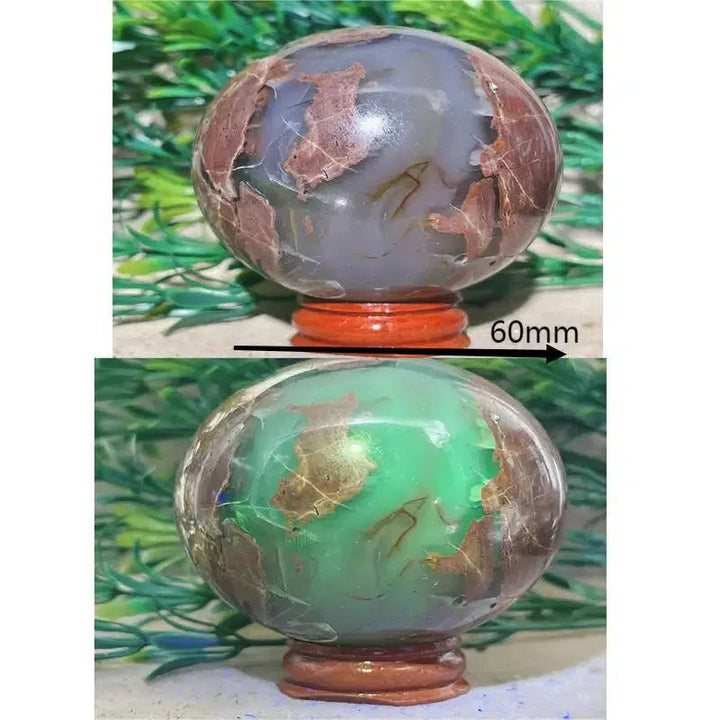 Football Agate Sphere UV Reactive