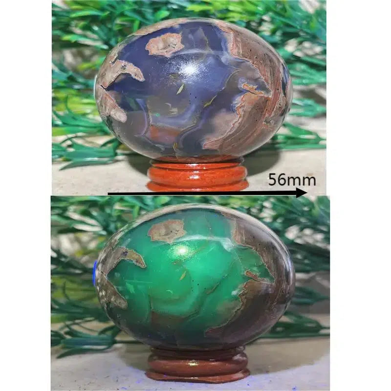 Football Agate Sphere UV Reactive