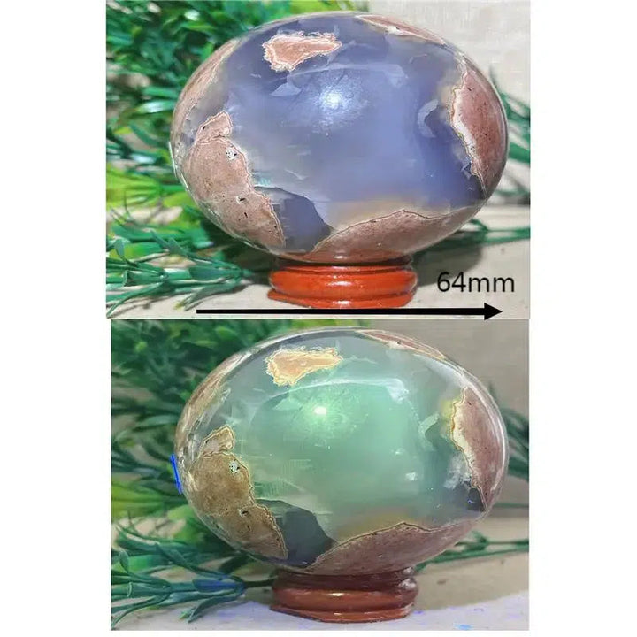 Football Agate Sphere UV Reactive