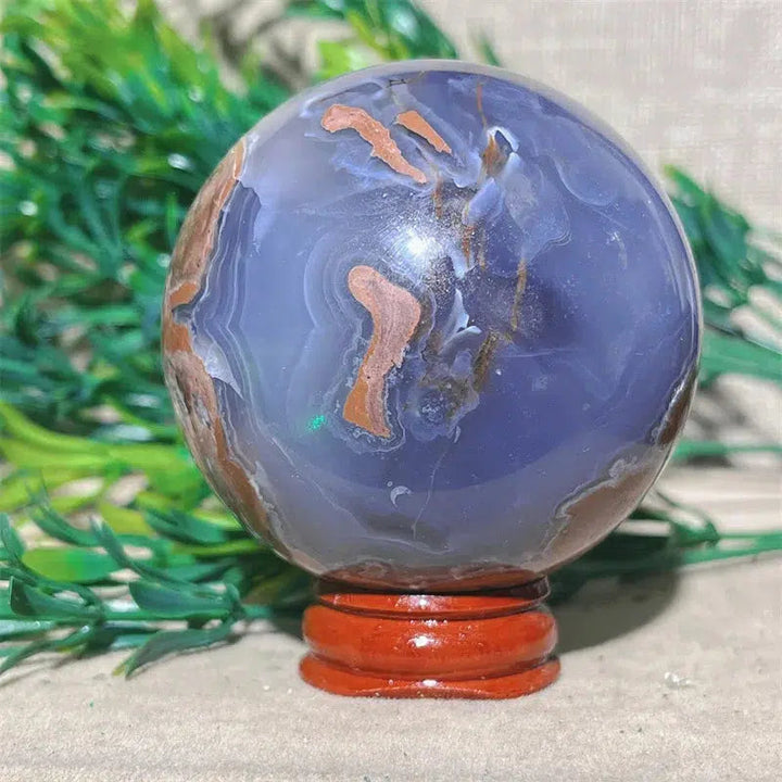 Football Agate Sphere UV Reactive