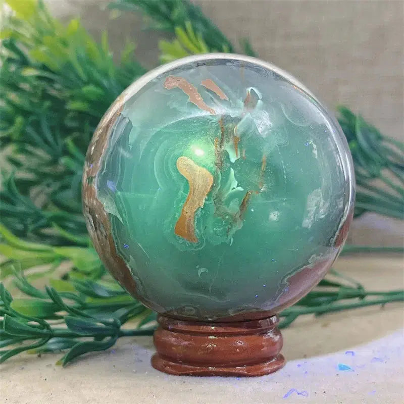 Football Agate Sphere UV Reactive