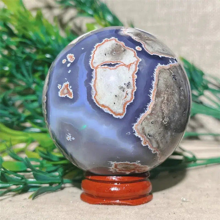 Football Agate Sphere UV Reactive