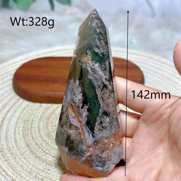 Garden Quartz Point With Rainbows