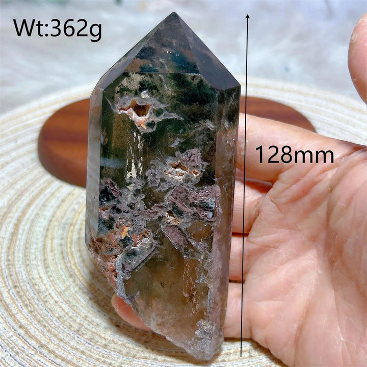 Garden Quartz Point With Rainbows